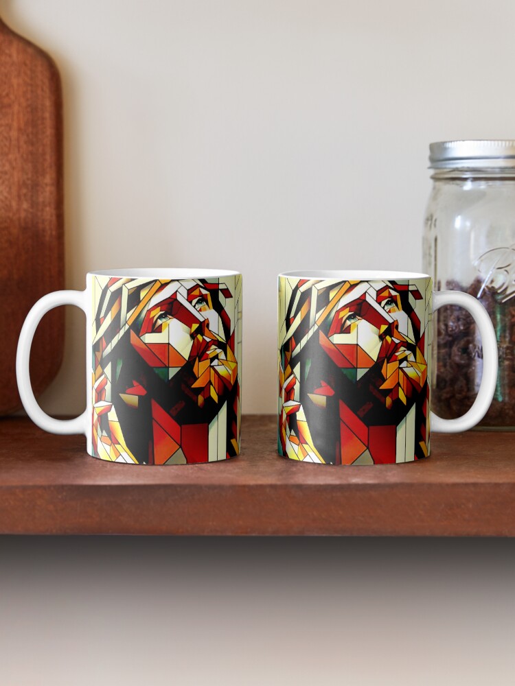 Thumbnail 2 of 6, Coffee Mug, Jesus Abstract Portrait designed and sold by ViaARTfactory.