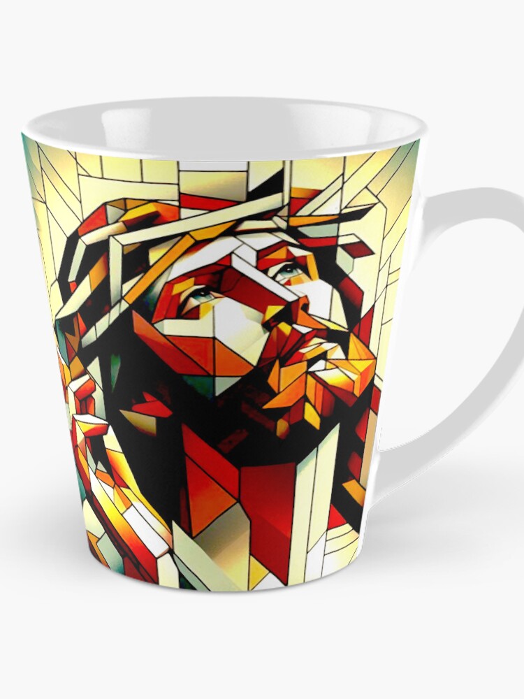 Thumbnail 1 of 4, Coffee Mug, Jesus Abstract Portrait designed and sold by ViaARTfactory.