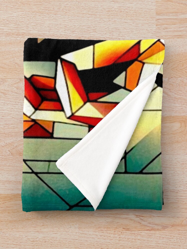 Thumbnail 3 of 6, Throw Blanket, Jesus Abstract Portrait designed and sold by ViaARTfactory.