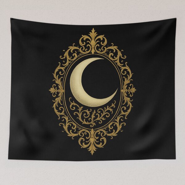 Item preview, Ornate Crescent Moon Gold Frame designed and sold by Mouraludia.