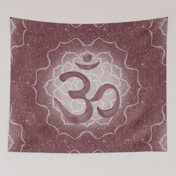 Item preview, OM Mandala Dark Watercolor Bija - Wine designed and sold by Irene Estelle.
