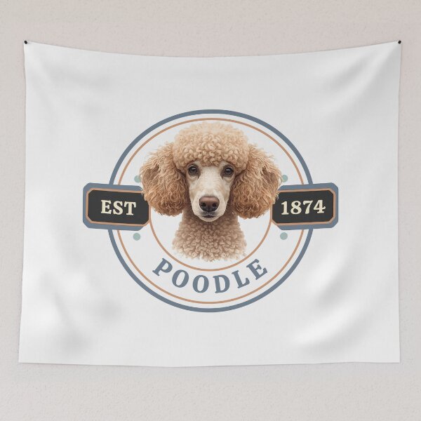 Item preview, Poodle – Classic Dog Breed Heritage Emblem designed and sold by TheFlannelDog.