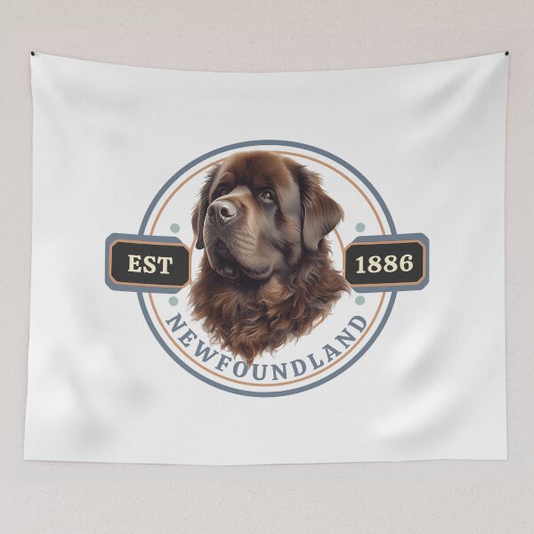 Item preview, Newfoundland Dog – Classic Dog Breed Heritage Emblem designed and sold by TheFlannelDog.