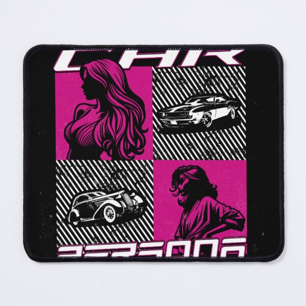 Item preview, CAR PERSONA Modern Racing Aesthetic Pink and Black Graphic Tee designed and sold by GenZFashion000.