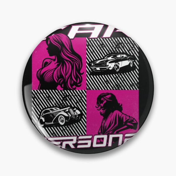 Item preview, CAR PERSONA Modern Racing Aesthetic Pink and Black Graphic Tee designed and sold by GenZFashion000.