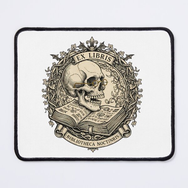 Item preview, Vintage Skull Ex Libris Bookplate Dark Academia designed and sold by HoruxDesign.