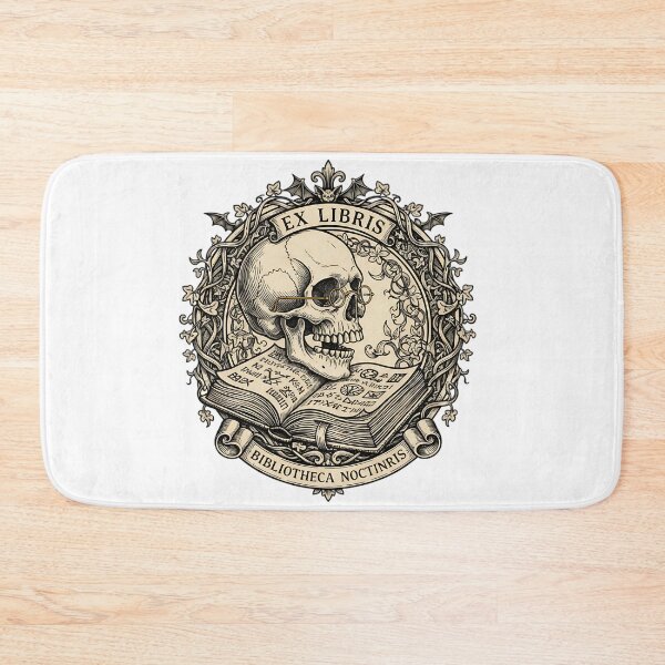 Item preview, Vintage Skull Ex Libris Bookplate Dark Academia designed and sold by HoruxDesign.
