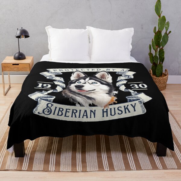 Item preview, Protected By A Siberian Husky designed and sold by TheFlannelDog.