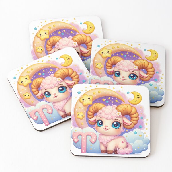 Item preview, Sweet Baby Ram Aries Zodiac Nursery Art designed and sold by LunaPixelStudio.