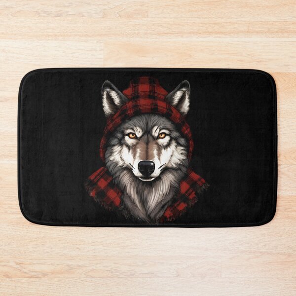 Item preview, Timber Wolf In Plaid  designed and sold by TheFlannelDog.