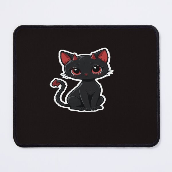 Item preview, Cute Devil Black Cat – Kawaii Goth Kitty Illustration designed and sold by Chic  Artistry.