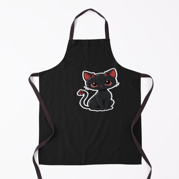 Item preview, Cute Devil Black Cat – Kawaii Goth Kitty Illustration designed and sold by Chic  Artistry.