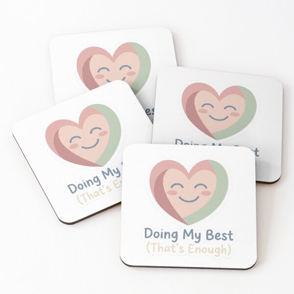 Item preview, Doing My Best That’s Enough Comforting Mental Health Sticker designed and sold by SoftMoodStudios.