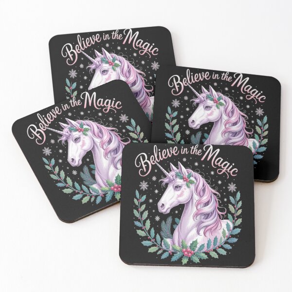 Item preview, Believe In The Magic Winter Unicorn Fantasy designed and sold by brinbotty.