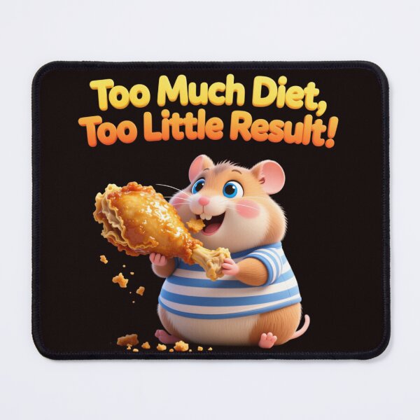 Item preview, Zippy Mouse Too Much Diet Graphic Tee Design designed and sold by Zippy Creation.