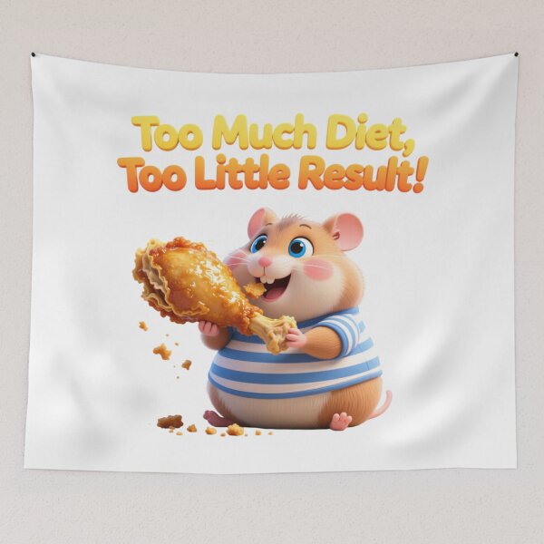 Item preview, Zippy Mouse Too Much Diet Graphic Tee Design designed and sold by Zippy Creation.
