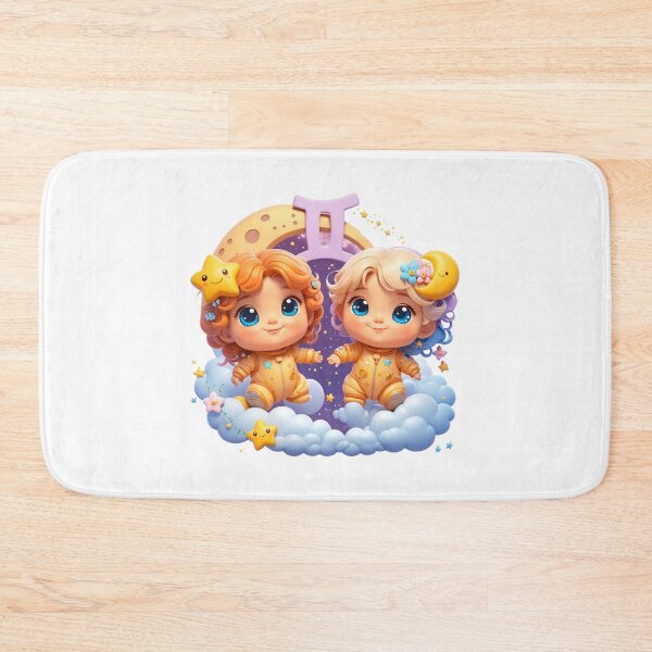 Item preview, Gemini Twin Babies Zodiac Nursery Art designed and sold by LunaPixelStudio.