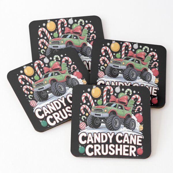 Item preview, Candy Cane Crusher Monster Truck Christmas designed and sold by brinbotty.