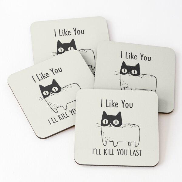 Item preview, Innocent Cat I Like You I’ll Kill You Last designed and sold by dudelinart.
