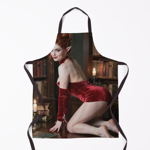 Item preview, Fortana Redhead elf in red velvet in library designed and sold by CathryneDelamort.