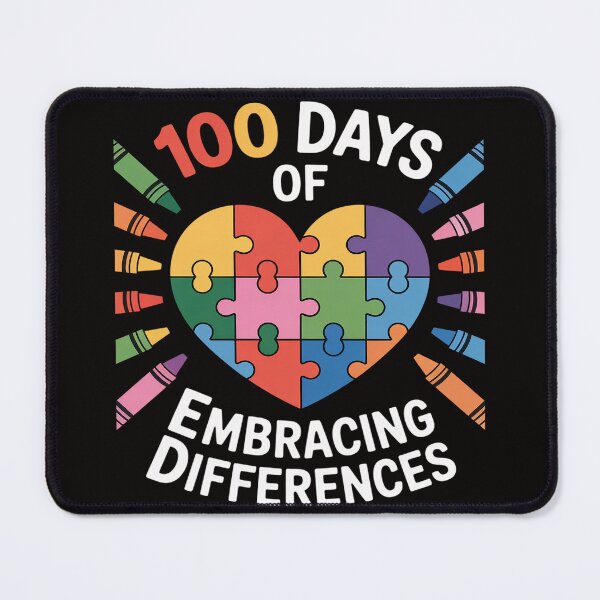 Item preview, Autism Awareness Embrace Differences 100 Days Of School designed and sold by DarioRosales.