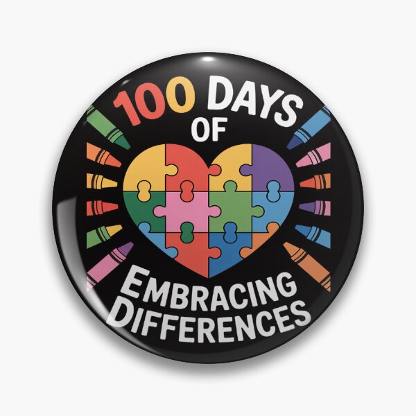 Item preview, Autism Awareness Embrace Differences 100 Days Of School designed and sold by DarioRosales.