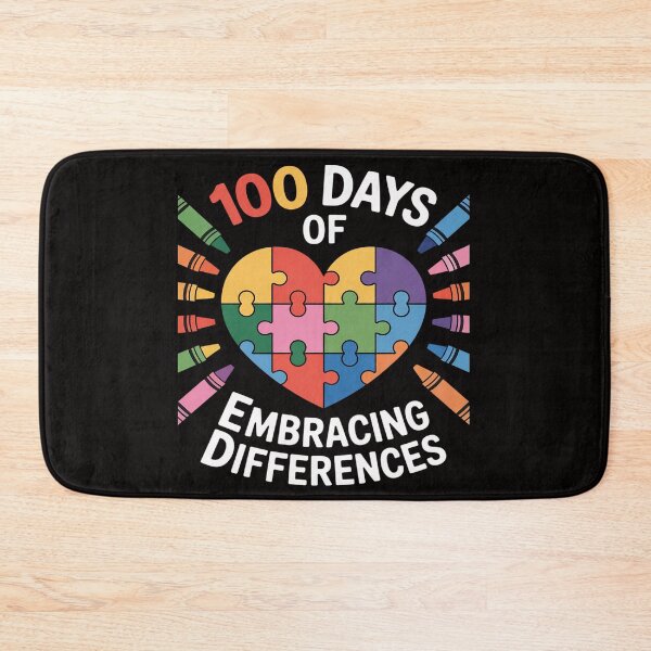 Item preview, Autism Awareness Embrace Differences 100 Days Of School designed and sold by DarioRosales.
