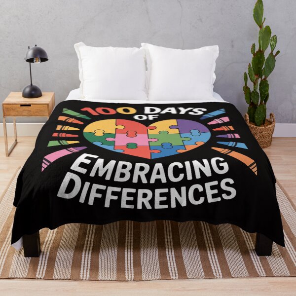 Item preview, Autism Awareness Embrace Differences 100 Days Of School designed and sold by DarioRosales.