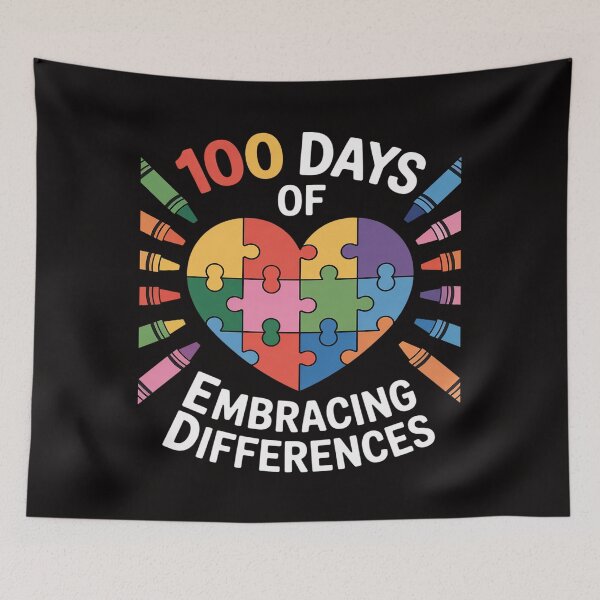 Item preview, Autism Awareness Embrace Differences 100 Days Of School designed and sold by DarioRosales.