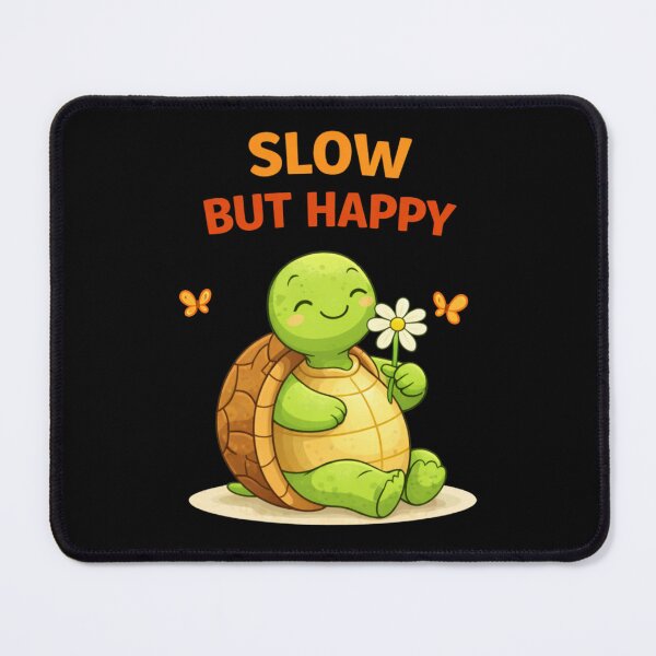 Item preview, Slow But Happy Cute Turtle Pun designed and sold by Papier Atelier Art.