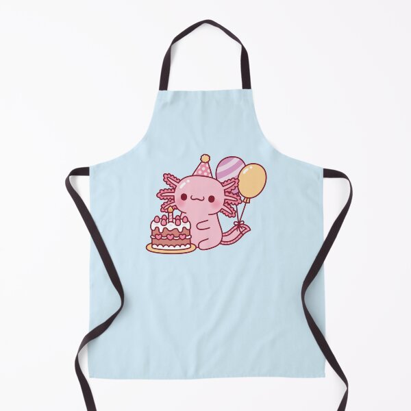 Item preview, Cute Axolotl With Birthday Cake and Balloons designed and sold by rustydoodle.