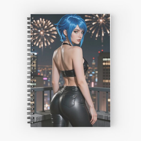 Item preview, Cipher Blue Hair Woman Fireworks designed and sold by CathryneDelamort.