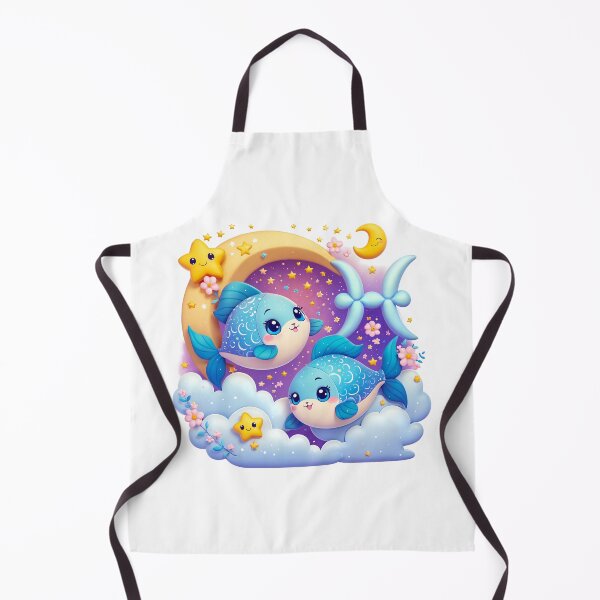 Item preview, Dreamy Pisces Zodiac Twin Fish Illustration designed and sold by LunaPixelStudio.
