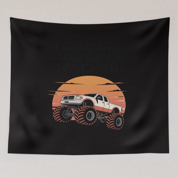 Item preview, I CRUSHED 100 DAYS OF School Monster Truck School designed and sold by HermanTricia.