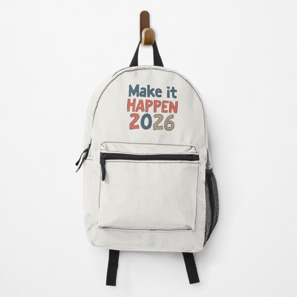Item preview, Make It Happen 2026 Motivational Quote designed and sold by DavidTeeStudio.