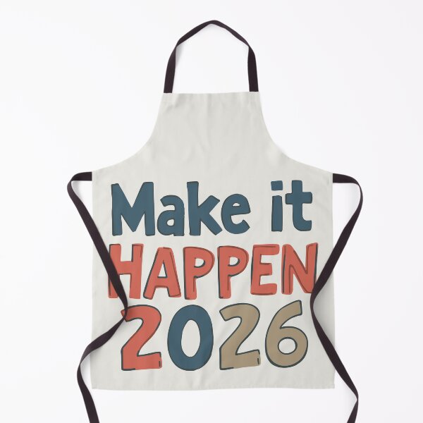 Item preview, Make It Happen 2026 Motivational Quote designed and sold by DavidTeeStudio.