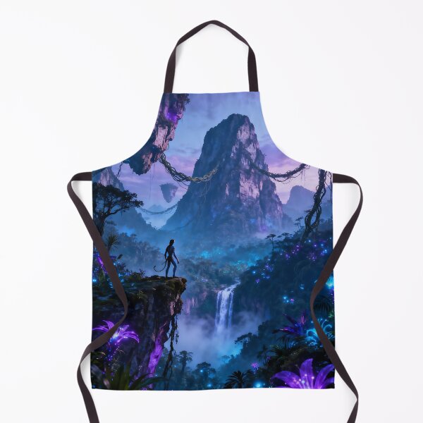 Item preview, Mystical Alien Explorer in a Bioluminescent Floating Mountain Valley designed and sold by iwzzuel.
