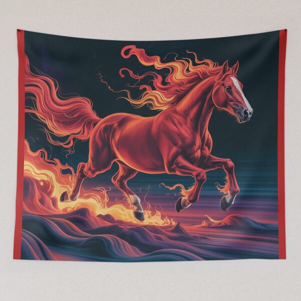 Item preview, А fiery red horse. designed and sold by Lilashakti ⭐️ ⭐️ ⭐️ ⭐️ ⭐️.