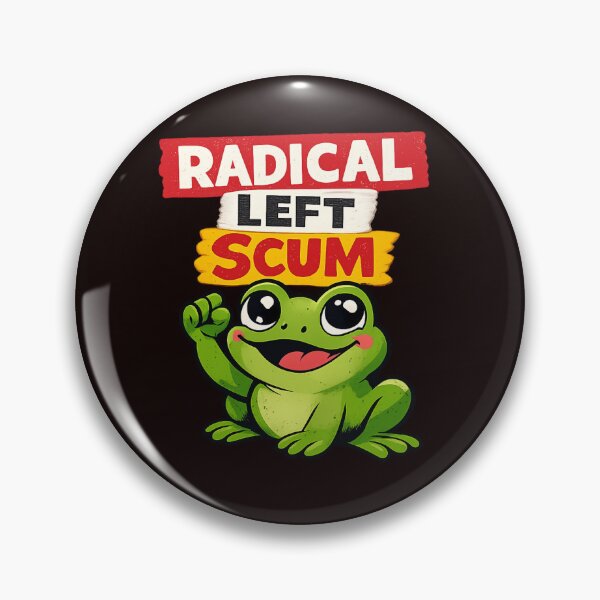 Item preview, Radical Left Scum Frog – Ironical Political Meme Illustration designed and sold by FrameFlow.