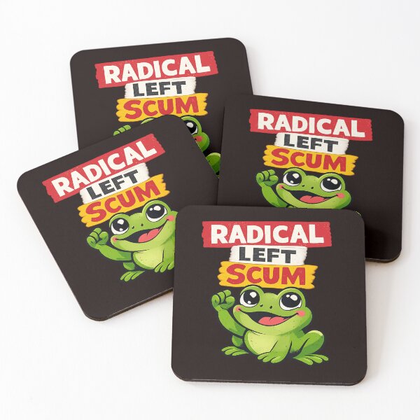 Item preview, Radical Left Scum Frog – Ironical Political Meme Illustration designed and sold by FrameFlow.