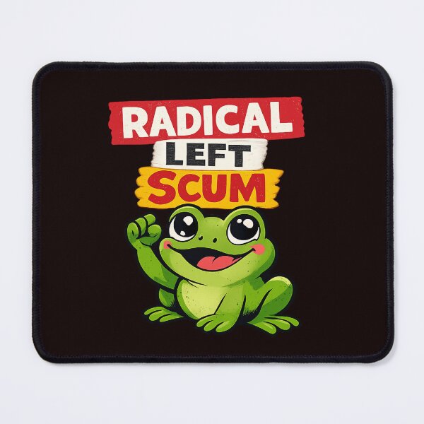 Item preview, Radical Left Scum Frog – Ironical Political Meme Illustration designed and sold by FrameFlow.