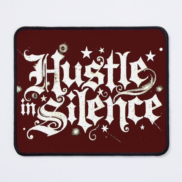 Item preview, Hustle in Silence Dark Gothic Quote Typography designed and sold by VikArtStudio.