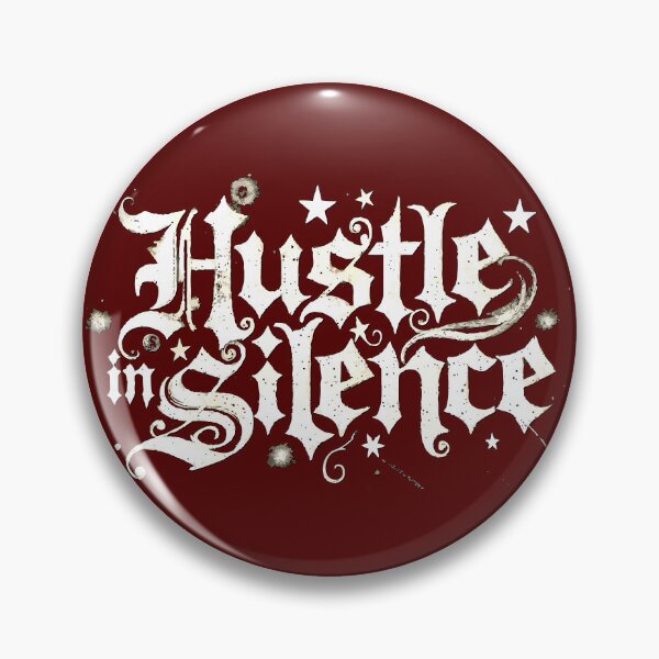 Item preview, Hustle in Silence Dark Gothic Quote Typography designed and sold by VikArtStudio.