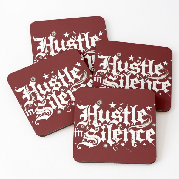 Item preview, Hustle in Silence Dark Gothic Quote Typography designed and sold by VikArtStudio.