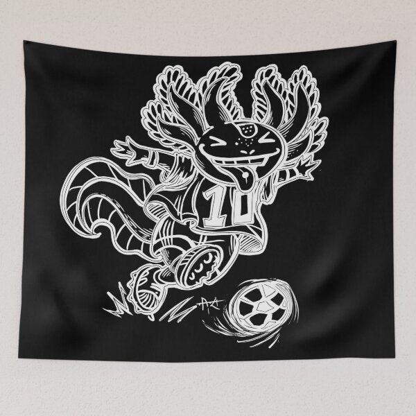 Item preview, Soccer-playing axolotl designed and sold by UrielCalavera.