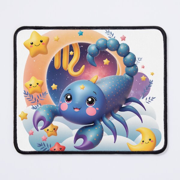 Item preview, Cute Baby Scorpio Zodiac Celestial Nursery Art designed and sold by LunaPixelStudio.
