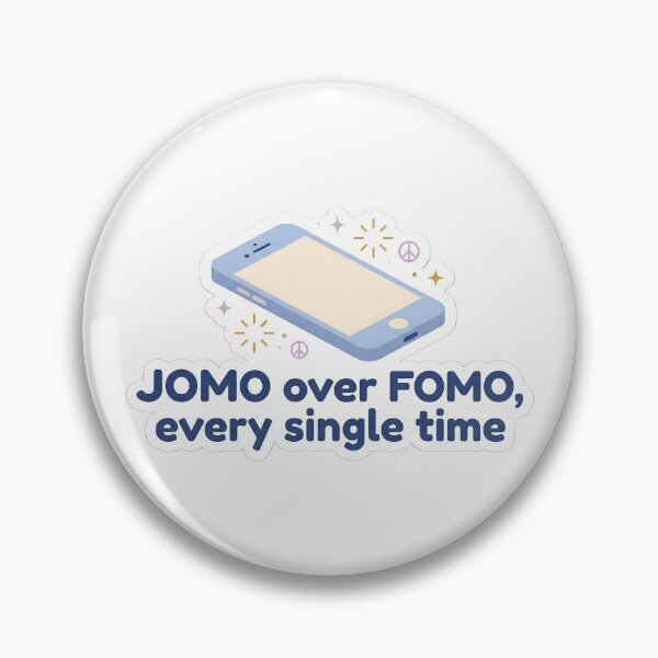 Item preview, JOMO Over FOMO Every Single Time – Aesthetic Quote Sticker designed and sold by MukuMint.