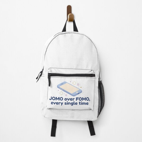 Item preview, JOMO Over FOMO Every Single Time – Aesthetic Quote Sticker designed and sold by MukuMint.