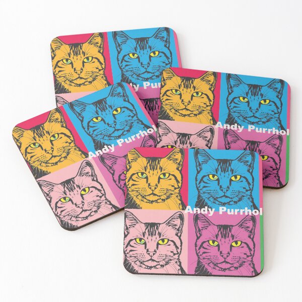 Item preview, Cat Pop Art Illustration – Colorful Kittens Inspired by Andy Warhol Style designed and sold by Gadet100.