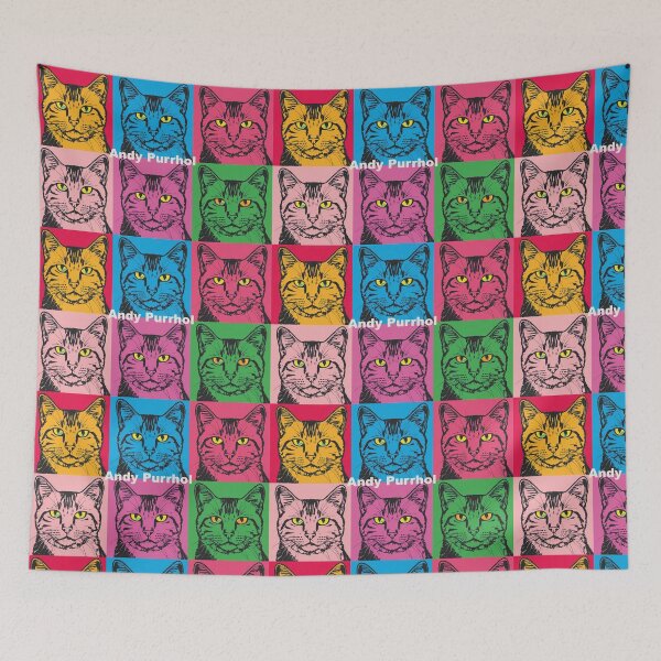 Item preview, Cat Pop Art Illustration – Colorful Kittens Inspired by Andy Warhol Style designed and sold by Gadet100.